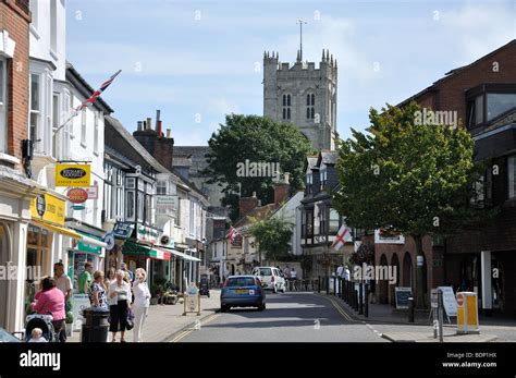 High Street, Christchurch, Dorset, England, United Kingdom Stock Photo ...