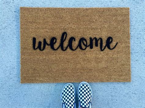 Custom Door Mat Personalized Welcome Mat Welcome Mat by HBEngraved