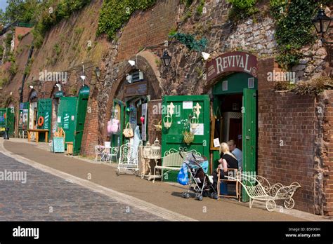 Shops And Cafes Quayside Exeter Devon Uk Stock Photo, Royalty Free ...