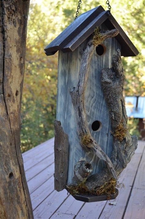 Birdhouse Handmade Rustic Outdoor Garden Yard Art White Washed | Etsy | Decorative bird houses ...