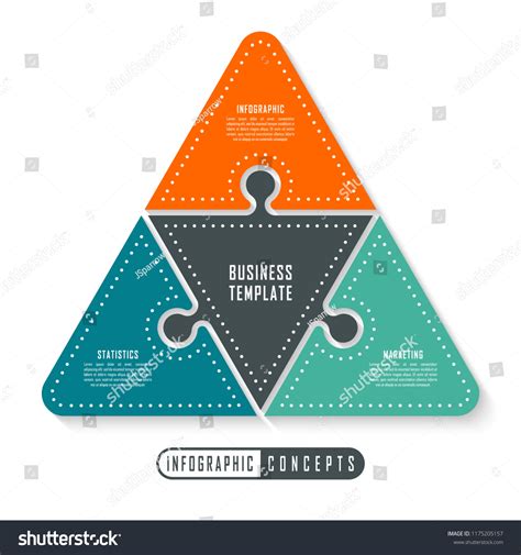 Vector Infographics Puzzle Template Chart Diagram Stock Vector (Royalty Free) 1175205157 ...