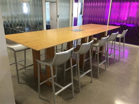 New Office Conference Tables : New Bamboo Bar Height Conference Table at Furniture Finders