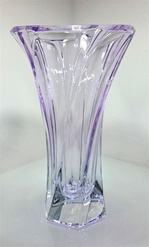 Crystal Glass Footed Vase16 "Centerpiece Flower Bud Purple Vase Bohemia Crystal for sale online ...