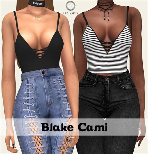 Lumy-sims-cc - lumysims: Blake Cami 25 Swatches Shadow Map ... | Sims 4 ...