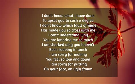 I’m Sorry Poems | Text And Image Poems | QuoteReel