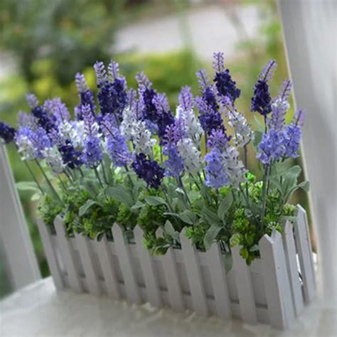 1Pcs 10 Heads Artificial Lavender Silk Flower for Bouquets Wedding Home ...