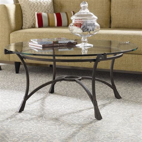 Sutton Round Cocktail Table by Hammary | Table decor living room, Glass coffee table decor ...