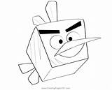 Angry Bird Bomb Coloring Page sketch template