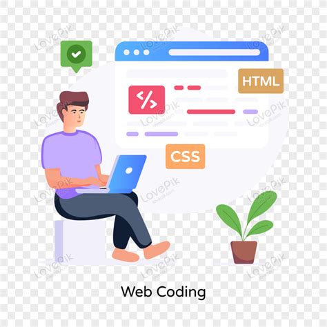 Flat Illustration Of Web Coding, Person, Coding Team, Developer Free PNG And Clipart Image For ...