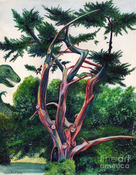 Prehistoric Tree Painting by Deanna Yildiz | Fine Art America