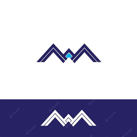 Premium Vector | Blue letter m logo