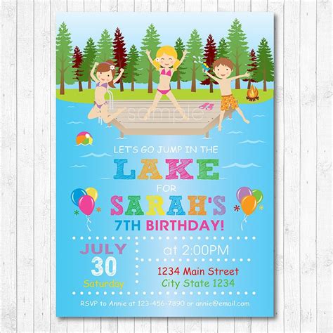 Pin on Digital Printable Birthday Invitations