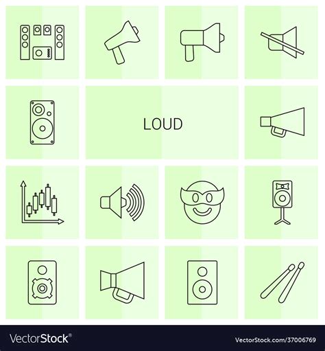 Loud icons Royalty Free Vector Image - VectorStock