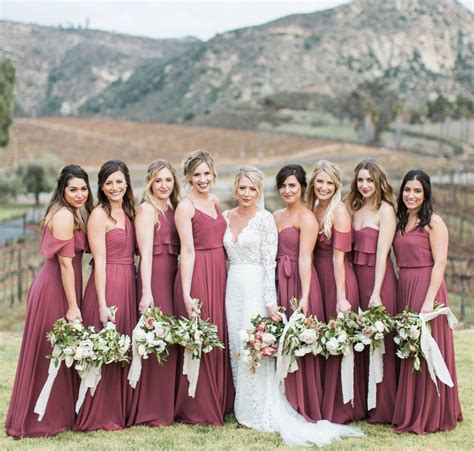 Jenny Yoo Collection Bridesmaids, featuring long mismatched luxe chiffon styles i… | Rose ...