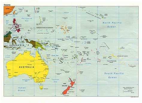 OCEANÍA - MAPAS GEOGRÁFICOS DE OCEANÍA