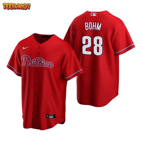 Philadelphia Phillies Alec Bohm Red Alternate Replica Jersey