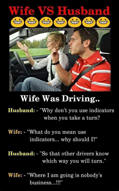 Pin by Sidharth Narvekar on funny | Driving memes, Wife vs husband, Humor