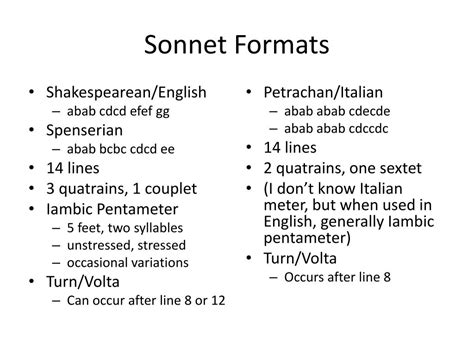 Shakespeare sonnet structure - wavelasopa