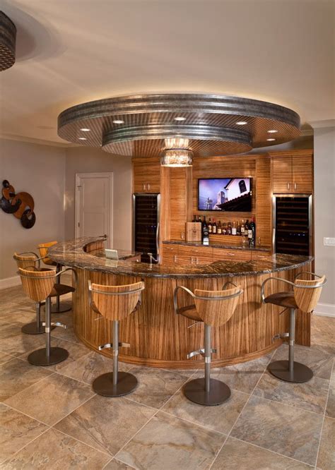 Modern Round Home Bar Wooden Furniture