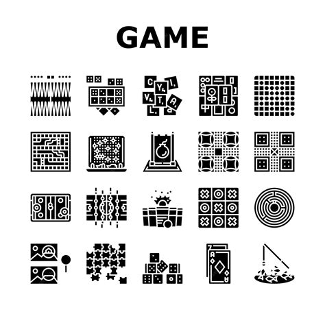 Premium Vector | Game table play board icons set vector