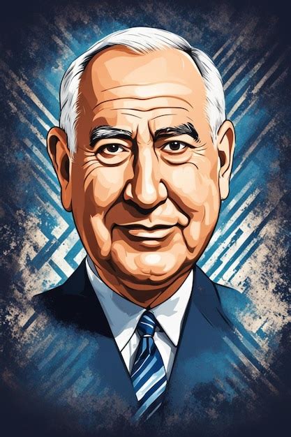 Premium AI Image | illustration portrait render of Israel prime ...