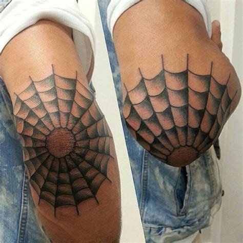 Ribbed Dress in 2021 | Web tattoo, Spider web tattoo, Spider web tattoo elbow