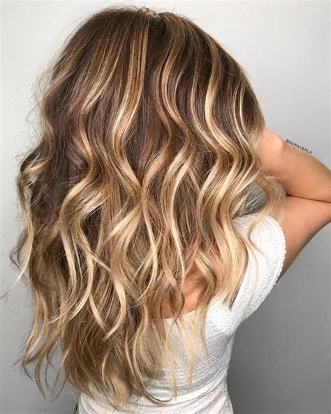 Caramel Blonde Balayage For Light Brown Hair | Brown hair with ...