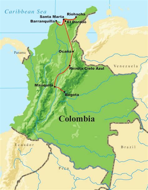 Map Of Santa Marta Colombia - Cities And Towns Map