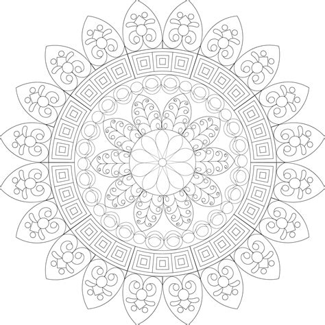 Mandala coloring pages 19862030 Vector Art at Vecteezy