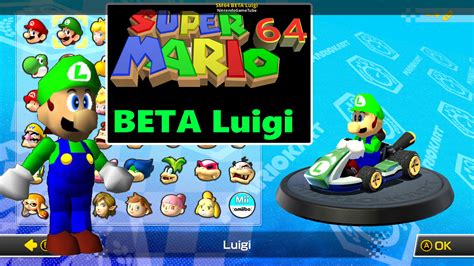 SM64 BETA Luigi [Mario Kart 8 Deluxe] [Mods]