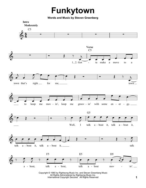 Funky Town Guitar Chords