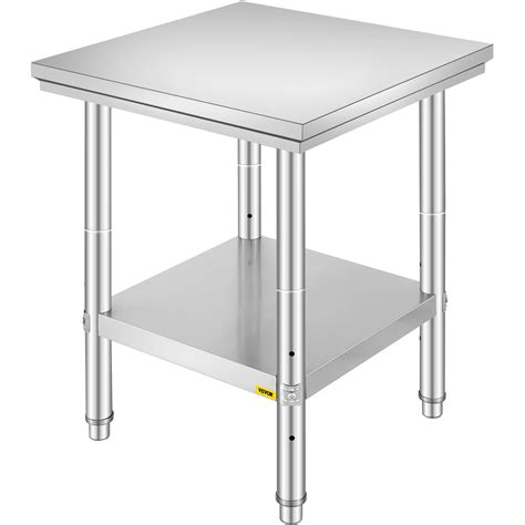 Stainless Steel Commercial Kitchen Work Food Prep Table 24"x 24" | VEVOR US