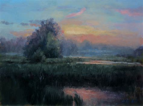 Misty Country Morning - Landscape Oil Painting - Fine Arts Gallery - Original fine Art Oil ...