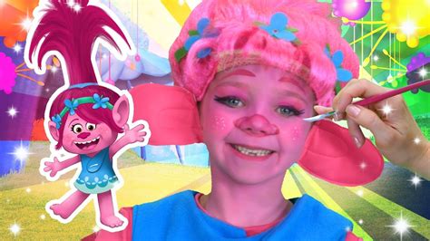 Poppy Face Paint | Trolls | We Love Face Paint - YouTube