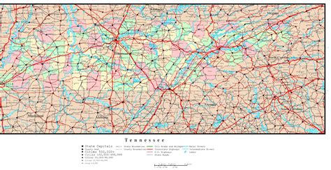 Printable Map Of Tennessee