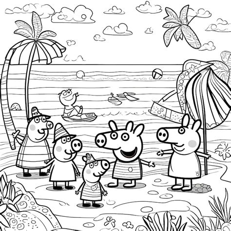 Peppa Pig and Friends Coloring 13 PAGES - Etsy