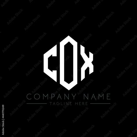 COX letter logo design with polygon shape. COX polygon logo monogram ...