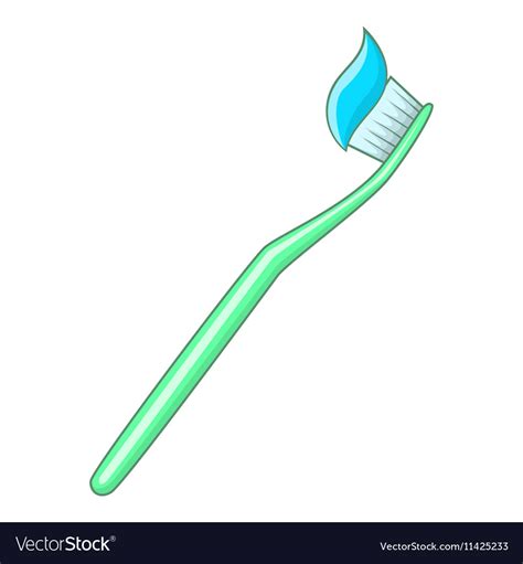 Toothbrush and toothpaste icon cartoon style Vector Image