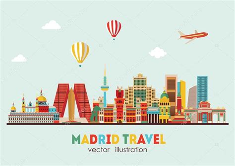 Madrid skyline detailed silhouette — Stock Vector © CamillaCasablanca #90256558