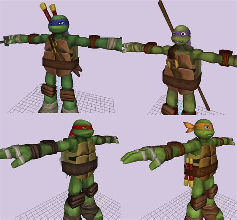 Custom TMNT 3D Models (amature) by Cry4Ugly on DeviantArt