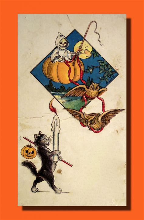 Vintage Halloween Poster Free Stock Photo - Public Domain Pictures