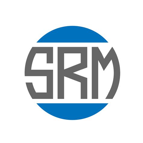 SRM letter logo design on white background. SRM creative initials circle logo concept. SRM ...