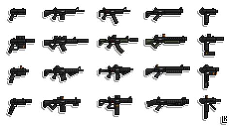 Guns - Pixel Art by Freak-Ops on DeviantArt