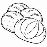 Bread Rolls Coloring Book Page Delicious Designs For Fun Art Time  sketch template