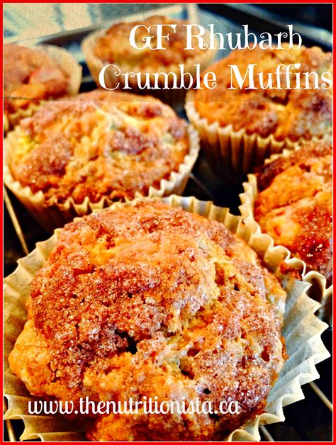 Gluten Free Rhubarb Crumble Muffins - Nutritionista