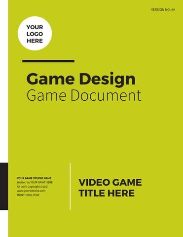 Game Design Document Template Pdf - bmp-name