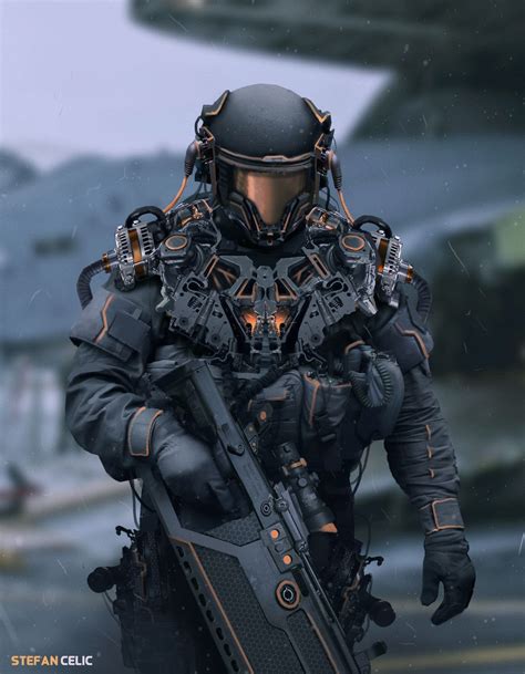 ArtStation - Soldier , Stefan Celic | Trajes militares, Armadura corporal y Guerreros