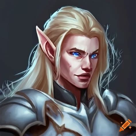 Image of a handsome blood elf paladin on Craiyon