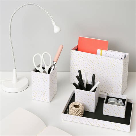 TJENA Desk organizer, white, dotted, 7x6 ¾" - IKEA | Desk organization, Desk organization ikea ...