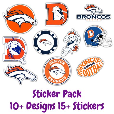 Denver Broncos Sticker Pack; Hydroflask decal ; Laptop Decal ; Yeti ...